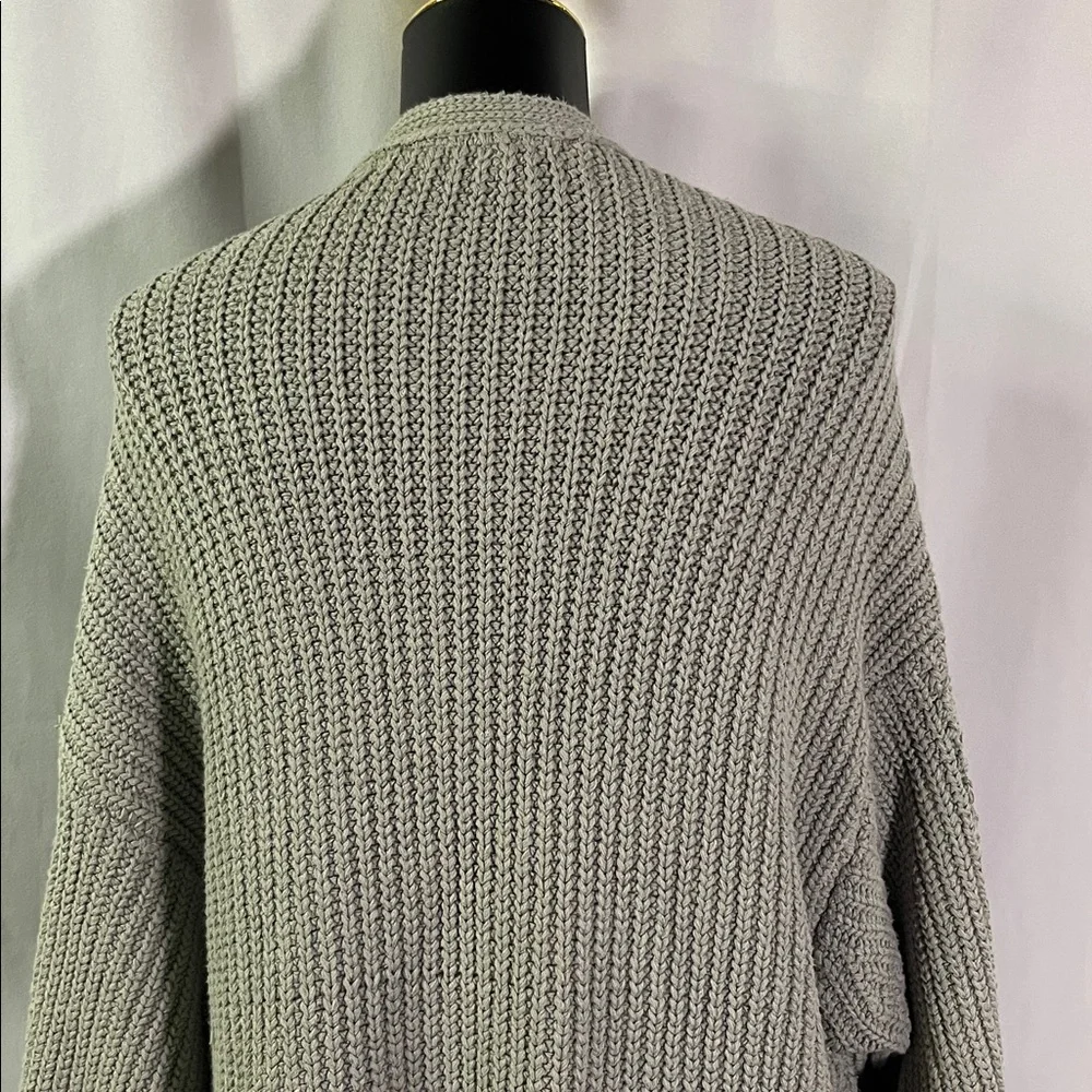 Free People Gray Oversized Chunky Knit Nightingale Cardigan - Picture 11 of 16